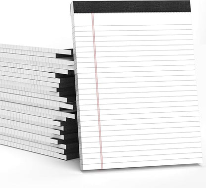 24 Pack Legal Pads 8.5 x 11 White Note Pads 8.5 x 11 Notepads 8.5 x 11 Wide Ruled White Writing Pads of Paper 8.5 x 11 Legal Notepads 8.5 x 11 White Lined Paper Pads 30 Sheets Per Legal Note Pads