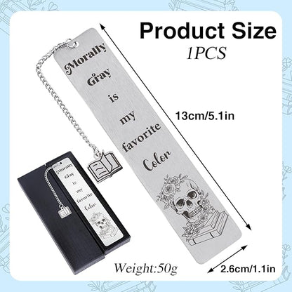 Morally Gray Bookmark Gifts - Book Marks for Reading Women Spicy Funny Gifts for Best Friends Unique Gifts for Book Lovers Bookworm Birthday Thanksgiving Christmas Valentines Day Gifts