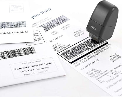 Guard Your ID Identity Protection Security Prevention Stamp Roller (Black) IS-520CM