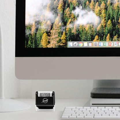 Miseyo Identity Theft Protection Roller Stamp Set - Black (6 Refill Ink Incleded)