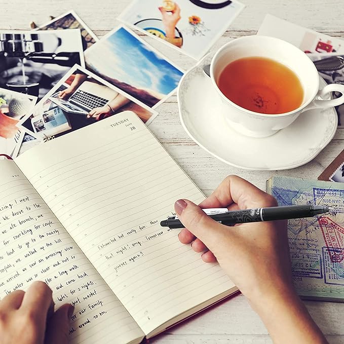 Pilot, FriXion Clicker Erasable Gel Pens, Fine Point 0.7 mm, Pack of 10, Assorted Colors