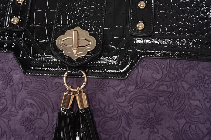 JKM and Company Alligator Compatible With Computer iPad, Laptop Tablet Rolling Tote Bag Briefcase Carryall Bag