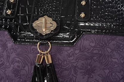 JKM and Company Alligator Compatible With Computer iPad, Laptop Tablet Rolling Tote Bag Briefcase Carryall Bag