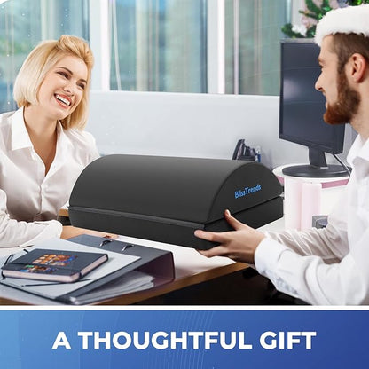 BlissTrends Foot Rest for Under Desk at Work-Versatile Foot Stool with Washable Cover-Comfortable Footrest with 2 Adjustable Heights for Car,Home and Office to Relieve Back,Lumbar,Knee Pain-Gray