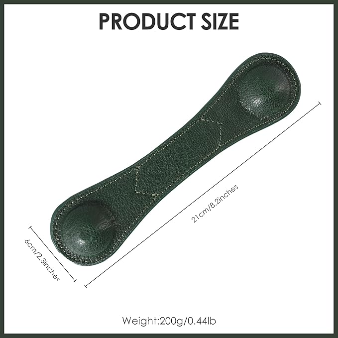 KINIVA Leather Weighted Bookmarks Book Weight Page Holder for Reading,Book Open Holder for Kids Adult,Gifts for Reader (01 Green)