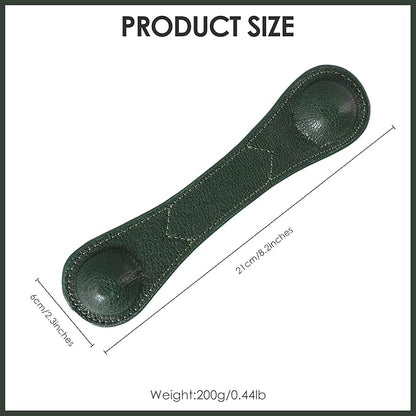 KINIVA Leather Weighted Bookmarks Book Weight Page Holder for Reading,Book Open Holder for Kids Adult,Gifts for Reader (01 Green)