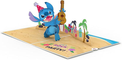 Lovepop Happy Birthday Pop-Up Card for Her and Him- 3D Disney Birthday Greeting Cards for Boys, Girls, Men, Women - It's Your Birthday - 5" x 7" Stitch Card - Blank Note Card & Envelope Included