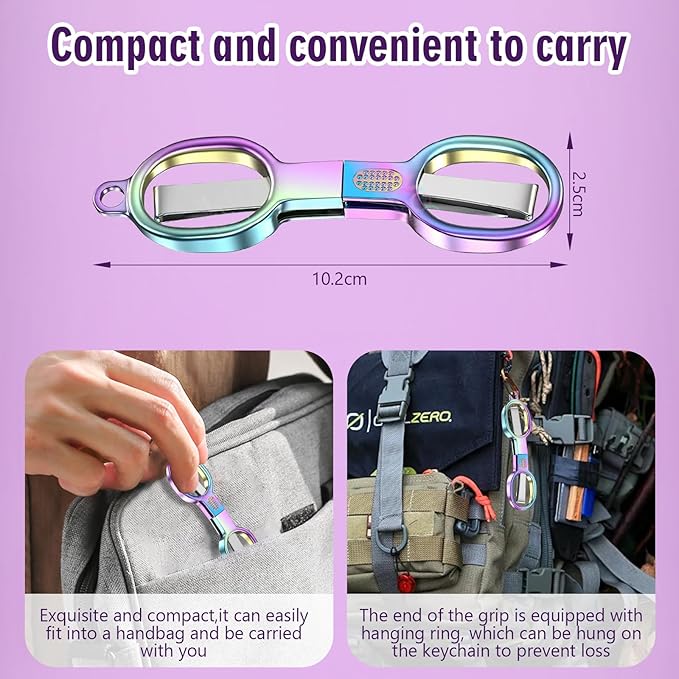2 PCS Folding Scissors,Portable Folding Travel Scissors Keychain Scissors,Stainless Steel Mini Retractable Pocket Small Scissors,Miniature Craft Scissors for Home,Office,Outdoor,Travel,School,Sew