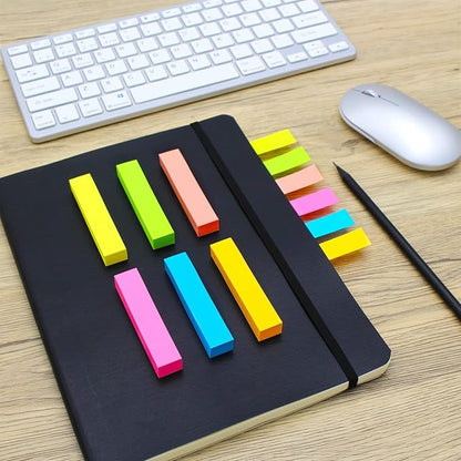 Sticky Notes, 0.6x3 Inch, 1200 Sheets Self-Stick Notes, Easy to Post for School, Office, Notebook, Bright Colors Assorted, 100 Sheets/Pad