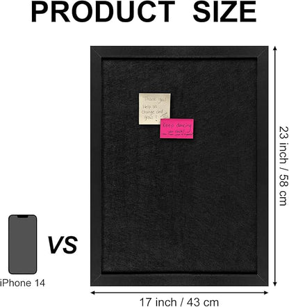 TORASO Cork Board Bulletin Board, Cork Boards for Walls with Pins, Eye Bolts, gaskets, Screws, Pin Board for Office, School and Home (White, 17“x23-2P)