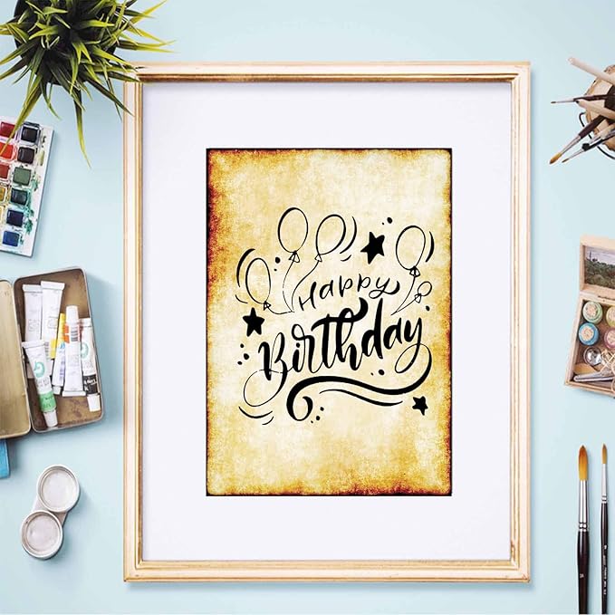 50 Stationery Vintage Antique Design Printing/Writing Papers 8.5 x 11 in, Letter Writting Paper, Decorative Printer Paper for Invitation, Letter, Resume, Award, Diploma, Art, Craft, Certificate(D)