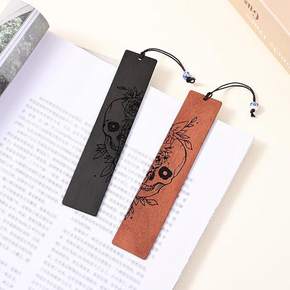 Horror Bookmark, Cool Halloween Bookmarks Skull Gothic Bookmarks for Adult Horror Gifts (Skull)