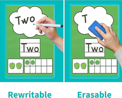 Binditek 50 Pack 3.2 Mil Dry Erase Thermal Laminating Pouches, Works with Dry Erase Markers, for Letter Size, Heat Seal, Clear Professional Finish, School Office Supplies