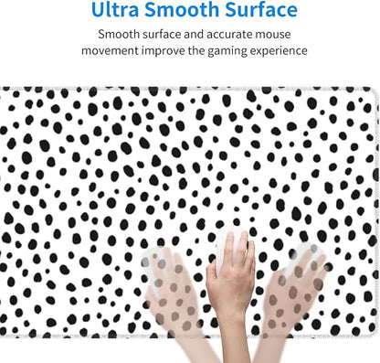 Extended Gaming Mouse Pad, Large Gaming Mouse Waterproof with Stitched Edges, Non-Slip Desktop Pad for Home and Office, Level Up Your 31.5x11.8 Inch… (Speckle Pattern)