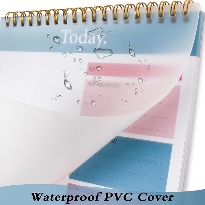 To Do List Notepad - Daily Planner Notepad Undated 52 Sheets Tear Off, 6.5" x 9.8" Checklist Productivity Organizer with Hourly Schedule for Tasks