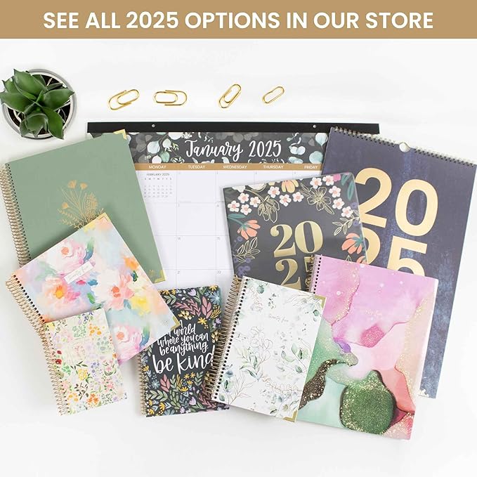bloom daily planners 2025 Calendar Year Day Planner (January 2025 - December 2025) - 5.5” x 8.25” - Weekly/Monthly Agenda Organizer Book with Stickers & Bookmark - Blooming Wildly