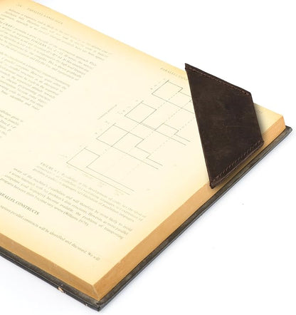 Londo Genuine Leather Handmade Bookmark (Set of 2) (Triangle, Chestnut)