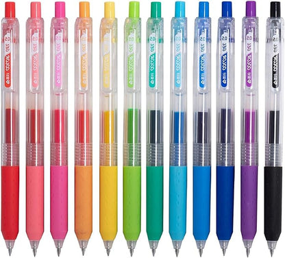 Jelly colors Journal Planner Pens Colorful 0.5mm Markers Fine Tip Drawing Pen Porous Fineliner Pen for Bullet Journaling Writing Note Taking Coloring Art Office School Supplies (12 jelly colors)