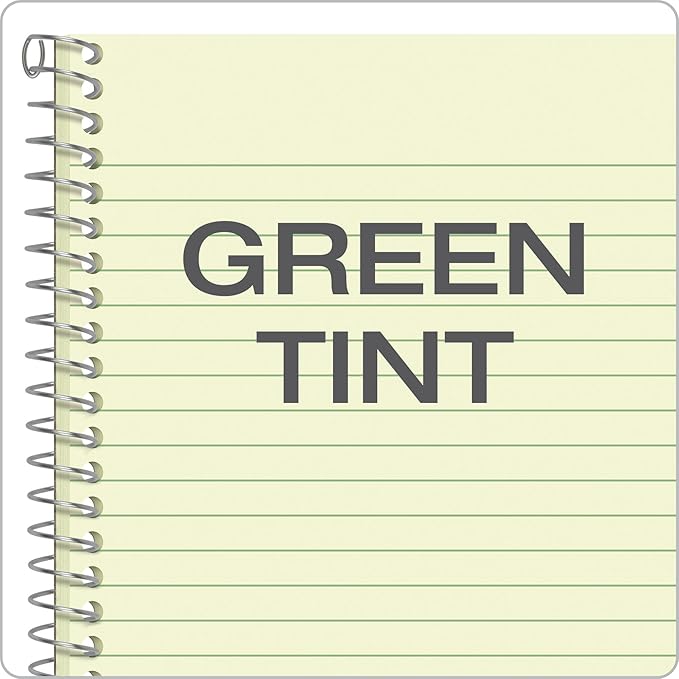 Oxford 1-Subject Kraft Notebook, 5" x 8", Narrow Rule, Kraft Cover, Green Tint Paper, 80 Sheets (25-401R)