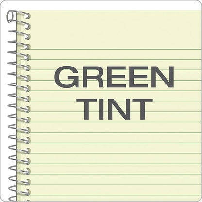 Oxford 1-Subject Kraft Notebook, 5" x 8", Narrow Rule, Kraft Cover, Green Tint Paper, 80 Sheets (25-401R)