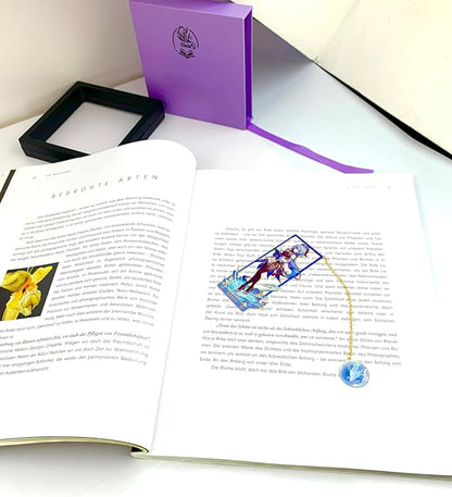 Metal Bookmarks - Genshin Impact Ganyu Bookmarks with 3D Display Box - Perfect Birthday Gifts for Book Lovers