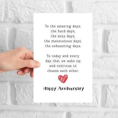 Happy Anniversary Card for Boyfriend Husband, 1st 2nd 3rd Anniversary Card from Girlfriend Wife (To the Amazing Hard Sexy Days)
