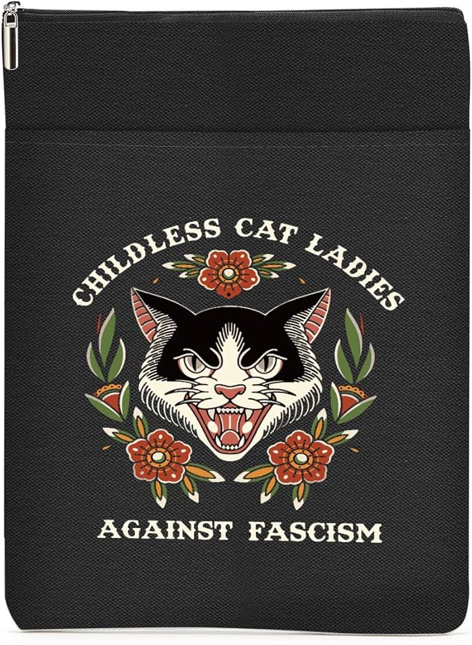 Book Themed Gifts Waterproof Book Sleeve Book Pouch Feminism Equality Rights Reading Gifts for Women Aunt Book Covers for Paperbacks Book Accessories Book Protector with Zipper and Front Pocket