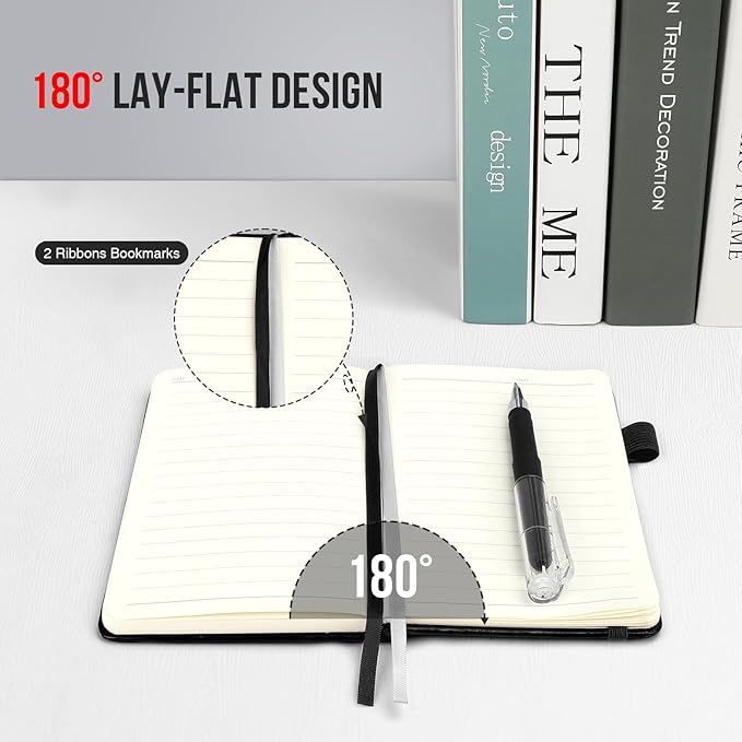 Small Notebook College Ruled 12 Pack (Black) 3.7x5.7 in Pocket Notebook Bulk Journaling Notebooks Mini Hardcover Lined Note Pads with Pens for Work Business Travel and Office Supplies