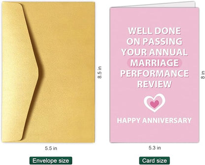 Funny Anniversary Card for Couple, Humor Anniversary Card for Husband Wife, Happy Anniversary Card from Boyfriend Girlfriend