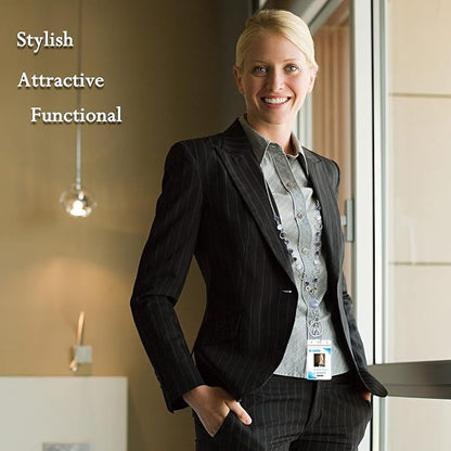 Lanyards for Keys ID Badges Women Beaded Lanyard Teacher Lanyard Necklace ID Card Key Holder Long Keychain Lanyard ID Holder Cute Bling Stainless Steel Chain Female Office Nurse Work Jewelry