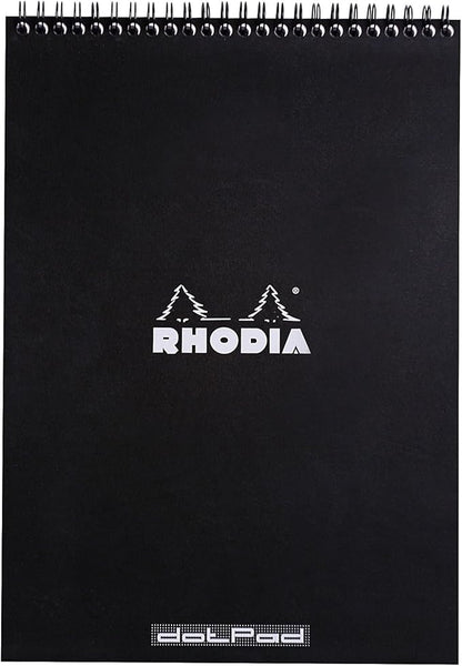 Rhodia Wirebound Notepad, A4, Dot - Black (185039C)