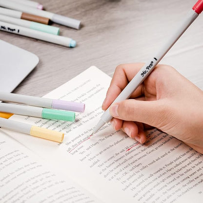 Mr. Pen- Fineliner Pastel Pens, 12 Pack, Pastel Colors, No Bleed Fine Point Pen, No Smudge Fine Tip Markers, Bible / Journal Pens, Drawing / Note Taking Pen