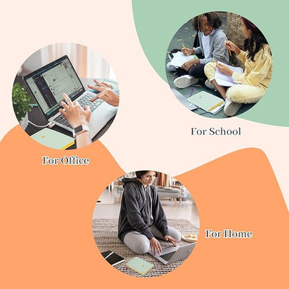 CAGIE Lined Journal Notebook for Women and Girls 256 Pages Cute Diary with Heart-Shaped Leather Journals for Writing A5 Soft Cover Notebooks for Work School (07 Light Blue, A5)