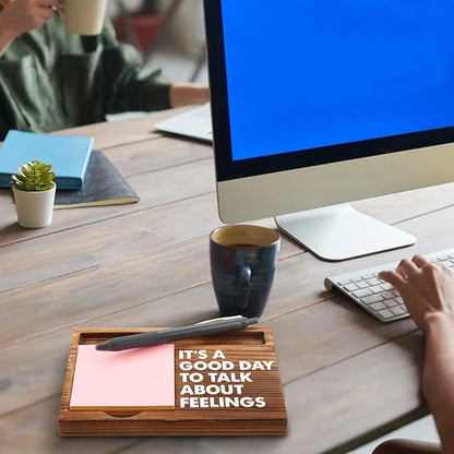 akeke Funny Sticky Note Holder Gifts for Guidance Counselor, Mental Health, Speech Therapy, Social Worker, School Counselor Desk Self-Stick Note Pad Holders GSH16