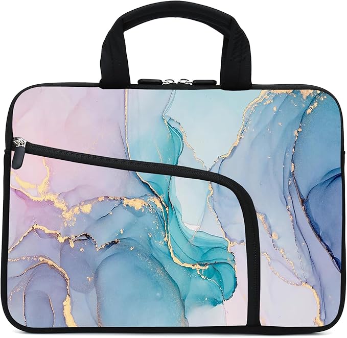 11.6-12.2 inches Laptop Sleeve Chromebook Case Ultrabook Case Notebook Sleeve Tablet Case Neoprene Handle Sleeve for Men Women, Two Pockets(Blue)