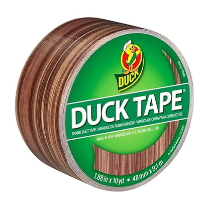 Duck Brand Printed Duct Tape Single Roll, Woodgrain (283051)