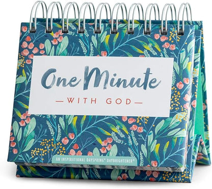 DaySpring - One Minute with God - Perpetual Calendar (J1391), Green, 5 1/2" x 5 1/4" x 1 1/4"