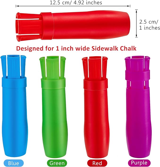 Sidewalk Chalk Holders Railroad Chalk Holder Jumbo Plastic Adjustable Clip for Kids Teachers Students Office or Classroom(10 Pieces)