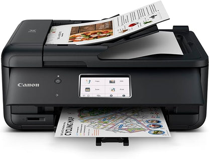 Canon PIXMA TR8620a - All-in-One Printer Home Office|Copier|Scanner|Fax|Auto Document Feeder | Photo, Document | Airprint (R), Android, Black, Works with Alexa