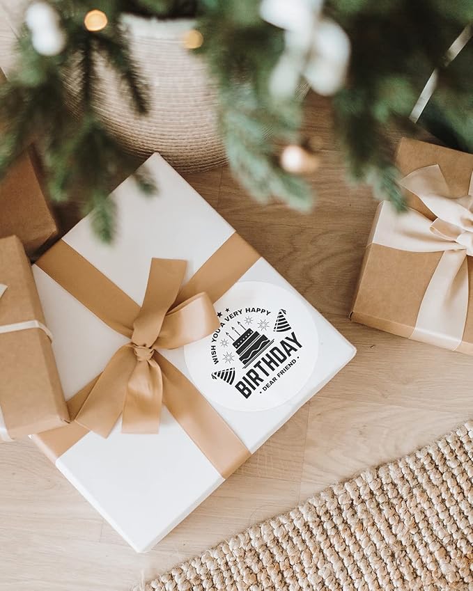 MUNBYN 3 Inch White Circle Thermal Sticker Labels, Multi-Purpose Self-Adhesive Round Thermal Stickers for Business, Inventory Labels, 500 Sheets/1 Roll