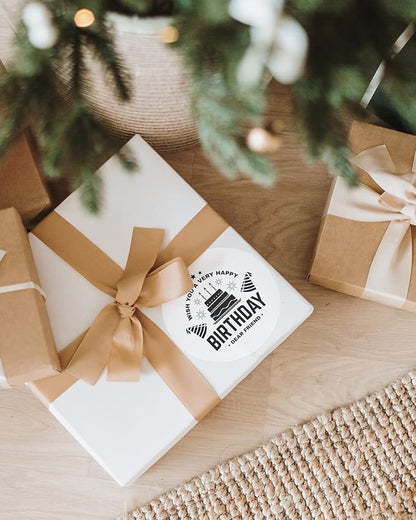 MUNBYN 3 Inch White Circle Thermal Sticker Labels, Multi-Purpose Self-Adhesive Round Thermal Stickers for Business, Inventory Labels, 500 Sheets/1 Roll