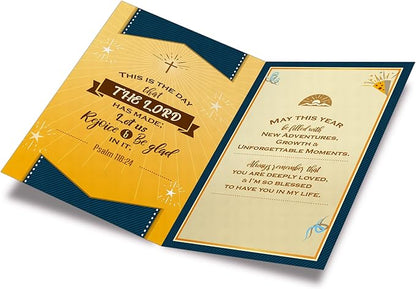 Prime Greetings Religious Birthday Card For Grandson, Made in America, Eco-Friendly, Thick Card Stock with Premium Envelope 5in x 7.75in, Packaged in Protective Mailer