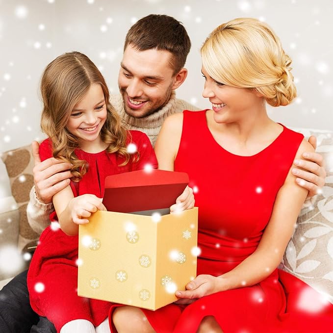 100 Pieces Number 10 Envelopes Gift Card Envelopes with 200 Pieces Christmas Kraft Snowflake Stickers Valentine's Day Stickers for Festive Letters Holiday Mail Gift Supplies (Classic Style)