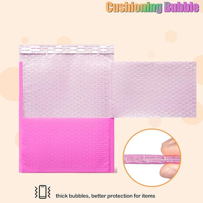 8.5 x 12 Inch Bubble Mailers, 30 Pack Self-Seal Poly Padded Envelope, Waterproof Shipping Bags for Small Business, Hot Pink