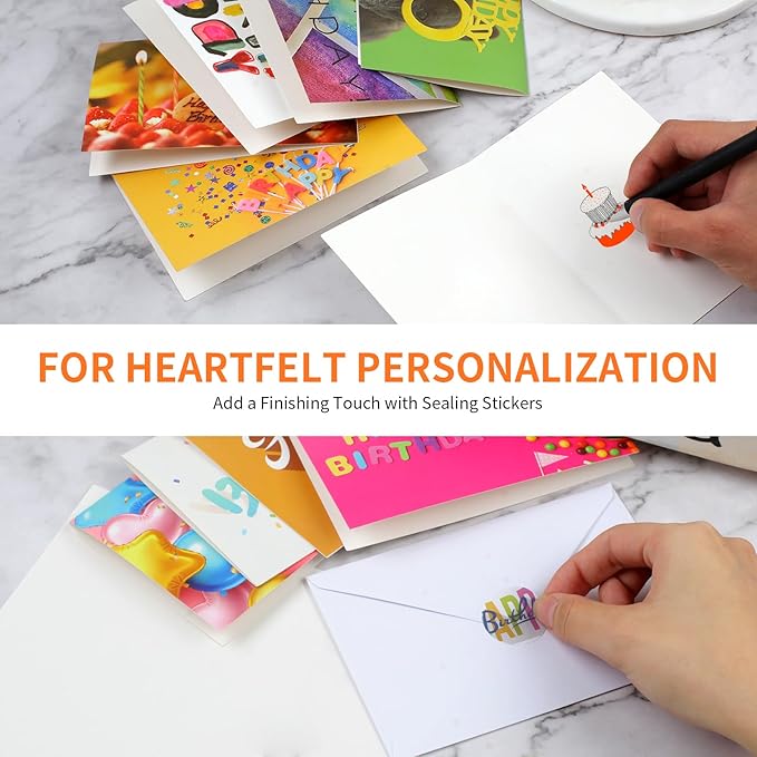 Joyberg 32 PCS Happy Birthday Cards Bulk with Envelopes, 4x6 Assorted Birthday Cards