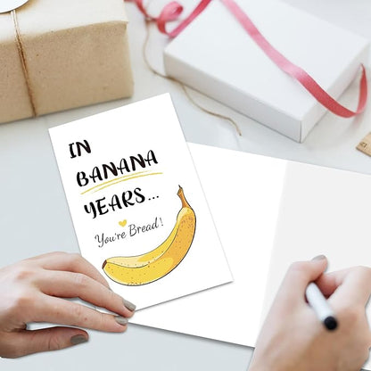 Funny Banana Birthday Cards for Men Women, Humorous Birthday Card for Him or Her, Happy Birthday Card Gifts for Best Friends, In Banana Years You're Bread...