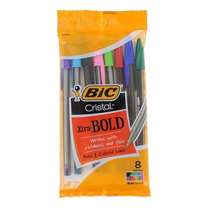 BIC Usa Inc BICMSBAP81 19627 Cristal Xtra Bold Pack Of 8