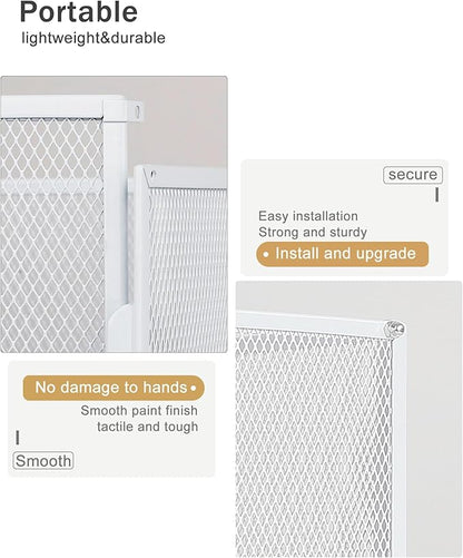 Oterri Hanging File Organizer, Metal File Organizer, Portable Desktop File Organizer for Letter Size Folder, Mesh Hanging File Crate for Office,Folders Not Included(Pure White,2 Pack)