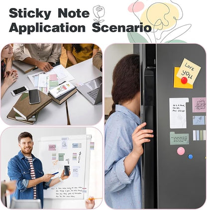 Hommie Sticky Notes Set, Divider Sticky Notes 410 Packs Planner Sticky Note Dividers Tabs with Color Coding for School Supplies, Office Supplies, Book Notes,Bible Sticky Notes