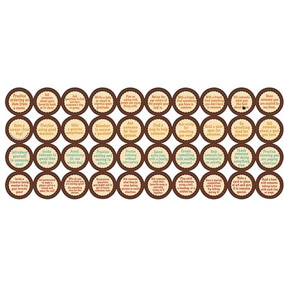 Really Good Stuff Classroom Social Interaction Chips – Set of 40 – Practice Social Skills & Communication with Others –Encourage Confidence – Social-Emotional Learning – SEL for the Home and Classroom